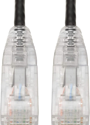 Tripp Lite Cat6 UTP Patch Cable (RJ45), M/M, Cat6 Ethernet Cable, Gigabit (1 Gbps), Molded, Slim, Black, 8 in. (N201-S8N-BK)