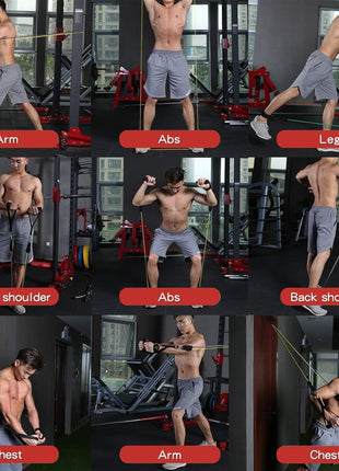 WHATAFIT Resistance Bands, Exercise Bands,Resistance Bands for Working Out, Work Out Bands with Handles for Men and Women Fitness, Strength Training Home Gym Equipment