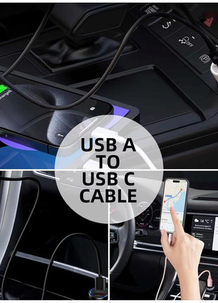 AHDFWI Carplay Cable Cord Compatible with iPhone 16 17 USB A to USB C Cable for 17E 16E 17 Air/17 16 15 Pro Max ,Plus, Pro 12.9/11, 10th Gen, Air 5th/ 4th,Mini 6th Charger Car Charging Cable White
