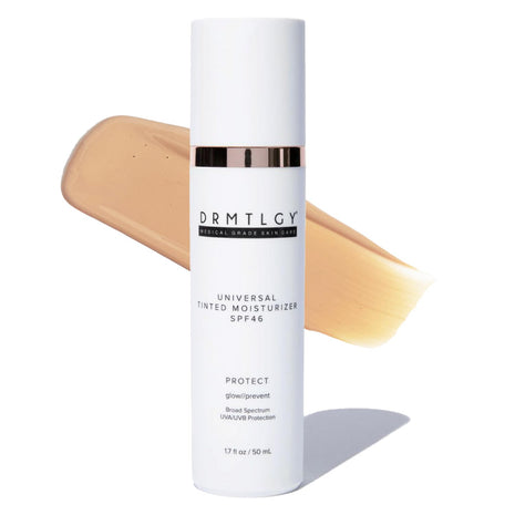 DRMTLGY Anti-Aging Tinted Moisturizer SPF 46 - Sheer Face Sunscreen & Lightweight Makeup with Broad Spectrum UV Protection ??Hydrating Skin Care & Face Moisturizer - 1.7 oz