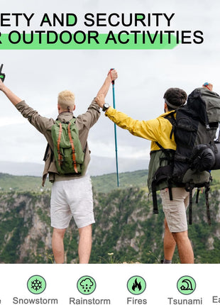 MaxTalker Walkie Talkies Long Range for Adult, MT10 Rechargeable Walkie Talkies FRS Two Way Radio, NOAA, 1200mAh Li-ion Battery USB-C Cable, LED Flashlight, VOX Walkie Talkie for Hiking Camping 2Pack