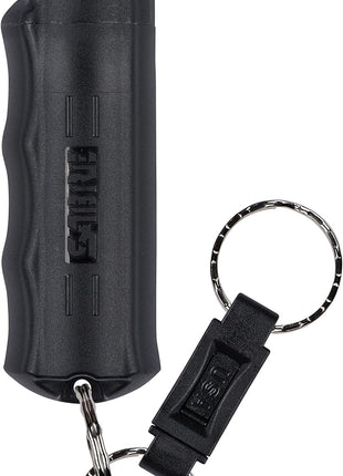 Sabre Pepper Spray - Quick Release Keychain for Easy Carry & Fast Access, Max Police Strength Self Defense OC Spray with UV Dye, 10 Sec. Spray Time, Finger Grip - Faster Aim, 0.54 fl oz,Secure Safety