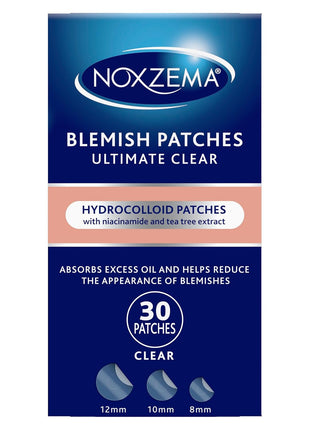 Noxzema Hydrocolloid Pimple Patches with Niacinamide & Tea Tree Extract, Acne Treatment for Face Blemishes, Absorbs Oil & Reduces Breakouts, Dermatologist Tested, 30 Count