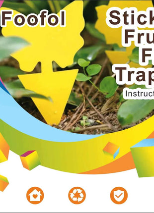Fruit Fly Traps Fungus Gnat Traps Yellow Sticky Bug Traps 36 Pack No Harm and Odorless for Indoor Outdoor Use Protect The Plant
