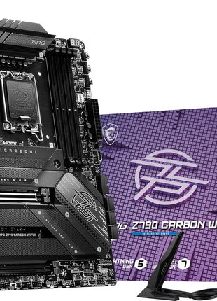 MSI MPG Z790 Carbon WiFi II Gaming Motherboard (Supports 12th/13th/14th Gen Intel Processors, LGA 1700, DDR5, PCIe 5.0, M.2, 2.5Gbps LAN, USB 3.2 Gen2, Wi-Fi 7, Bluetooth 5.4, ATX)