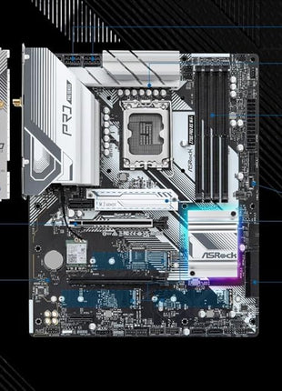 ASRock Z790 Pro RS WiFi LGA1700 ATX Motherboard, Supports 14th/13th/12th Gen Intel Core Processors, DDR5 7200+ (OC), PCIe 5.0, 2.5G LAN, WiFi 6E, 14+1+1 Power Phase, 4X M.2 Slots