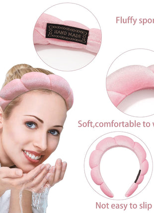 Ayesha Spa Headband for Washing Face Makeup Skincare Soft Sponge Hair band
