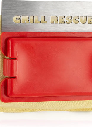 Grill Rescue BBQ Replaceable Scraper Cleaning Head, Bristle Free - Durable and Unique Tools for Cast Iron or Stainless-Steel Grates, Barbecue Cleaner (Replaceable Scraper Head)