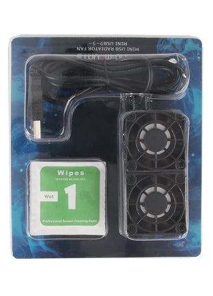 PANO-MOUNTS 40mmx2 Mini USB Radiator Fan Silent and Efficient 4010 Fan with Included 10mm Aluminum Heat Sink and Thermal Pad for Graphics Cards Router HDD 3D Printer