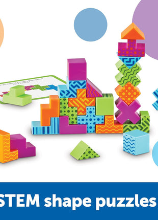 Learning Resources STEM Explorers Brainometry - 3D Puzzle Games for Kids, Kids Travel Games, Brain Teaser Puzzles, Pattern Memory Game, Brain Game Toys, Classroom Toys, 5 Year Old Boy and Girl Gifts