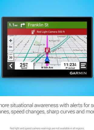 Garmin DriveTM 53 GPS Navigator, High-Resolution Touchscreen, Simple On-Screen Menus and Easy-to-See Maps, Driver Alerts | Preloaded North America Maps, Spoken Turn-by-Turn, 16GB Storage