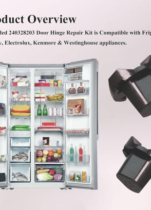 2Pcs 240328203 Refrigerator Door Hinge Bushing Bearing Closing Cam, Bottom | For Frigidaire Fridge Door Hinge, Fits The Bottom Door, Replaces AP3757897, For PS976452, Refrigerator Door Swing Limiter