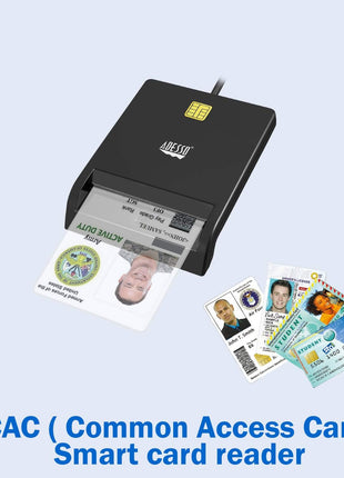 Adesso SCR-100 Smart ID Credit Card Reader,Black