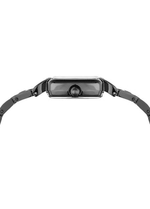 Helix by Timex Analog Watch for Women with Black Square Dial & Black Stainless Steel Bracelet Band Water Resistant Women's Wrist Watches - TW063HL03T