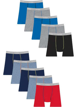 Hanes Boys' Underwear Boxer Briefs Or Briefs Pack, 8 Or 12 Pack, Cotton Stretch Underwear for Boys & Toddler Boys