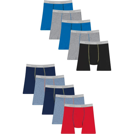 Hanes Boys' Underwear Boxer Briefs Or Briefs Pack, 8 Or 12 Pack, Cotton Stretch Underwear for Boys & Toddler Boys