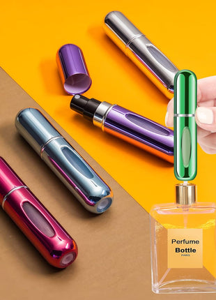Yamadura Mini Refillable Perfume Portable Atomizer Bottle Refillable Perfume Spray, Refill Pump Case for Traveling and Outgoing (5ml, 4 Pack) 4