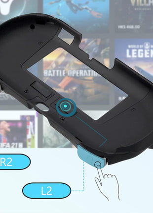 Hand Grip Handle Joypad Protective Case with L2 R2 Trigger Button Grip Shell Controller Protective Case for Sony PlayStation PS Vita 2000 PSV 2000 PS Vita Slim.