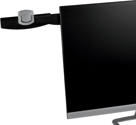3M Monitor Mount Document Clip Copy Clip, Mounts Right or Left with CommandTM Adhesive, Use on Monitors and Laptops for Easy Viewing and Reduced Clutter, Holds up to 30 Sheets, Black (DH240MB)