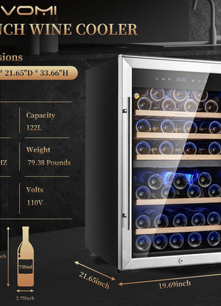 Wine Fridge 91-bottle Large Wine Cooler Refrigerators Red