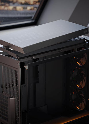 Fractal Design Meshify 3 XL Black RGB Tempered Glass Light Tint - High Airflow PC Gaming Case - Mesh Front Panel - Three ARGB Momentum 14 Gen 2 Fans Included - Spacious Interior - GPU up to 512mm
