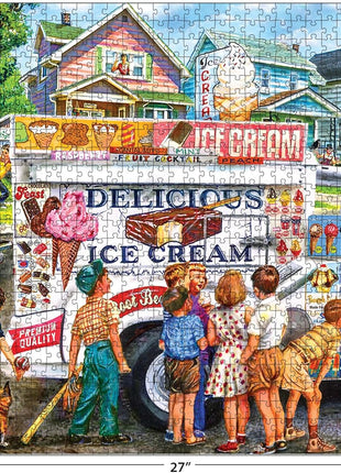 RoseArt - Back to The Past - Ice Cream Truck Day - 1000 Piece Jigsaw Puzzle for Adults