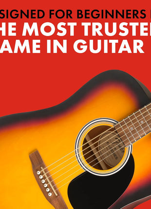 Fender FA-25 Dreadnought Acoustic Guitar, Beginner Guitar, with 2-Year Warranty, Includes Free Lessons, Sunburst