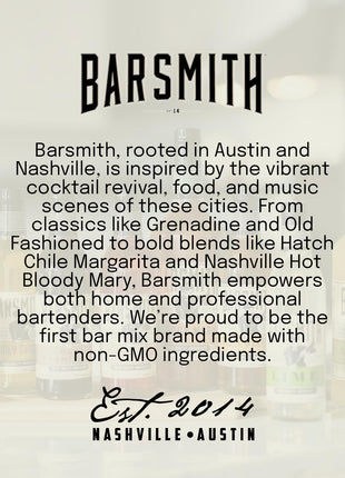 Barsmith Old Fashioned Mix - Classic Whiskey Drink Mixer w/Sweetness, Cherry, Citrus & Bitters - Premium Non-GMO Drink Mixer - Perfect for Bourbon Cocktails & Home Bars - 12.7 oz Bottle (Pack of 1)