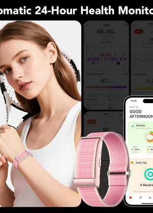 Health Activity Fitness Trackers for Women, 2026 Wearable Smart Bracelet, 120+ Sport Modes Smart Band, All-Day Continuous Heart Rate Blood Pressure Stress HRV Monitor, 24H Sleep Tracker with Free App
