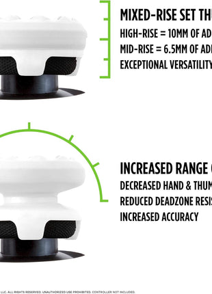 KontrolFreek FPS Freek Galaxy White for PlayStation 4 (PS4) and PlayStation 5 (PS5) | Performance Thumbsticks | 1 High-Rise, 1 Mid-Rise | White