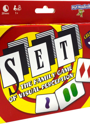 SET Enterprises SET - The Family Card Game of Visual Perception - Race to Find The Matches, For Ages 8+,81 Cards, Rules included | Award Winning, Family Game Night, Travel Games, Playing Cards Screen-Free