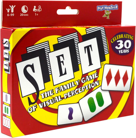 SET Enterprises SET - The Family Card Game of Visual Perception - Race to Find The Matches, For Ages 8+,81 Cards, Rules included | Award Winning, Family Game Night, Travel Games, Playing Cards Screen-Free