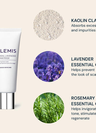ELEMIS Herbal Lavender Repair Mask; Soothing Clay Mask, 2.5 Fl Oz