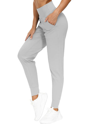 THE GYM PEOPLE Womens Joggers Pants with Pockets Athletic Leggings Tapered Lounge Pants for Workout, Yoga, Running, Training (Large, Black)