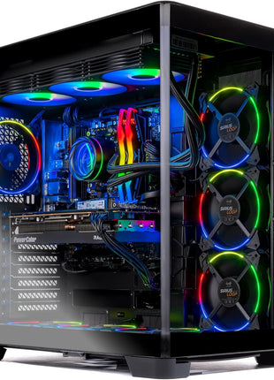 Skytech Prism 4 Gaming PC Desktop, Ryzen 7 9800X3D 4.7 GHz (5.2 GHz Turbo), AMD RX 9070 XT 16GB, X670 Board, 2TB Gen4 NVMe SSD, 32GB DDR5 RAM 5600 RGB, 850W Gold ATX 3 PSU, Wi-Fi, Win 11