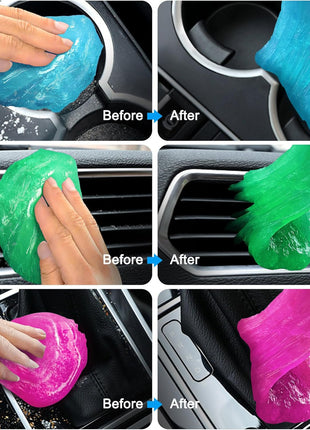 Car Cleaning Gels 4-Pack, Car Cleaning Putty Universal Auto Detailing Tools Car Interior Cleaner, Dust Cleaning Slime, Car Accessories for Car Vents & Keyboards, Clean Supplies– 320g (2.8oz/pcs)