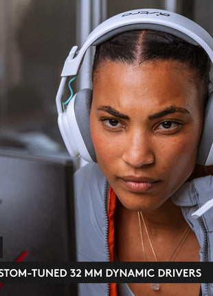 Logitech G Astro A10 Gen 2 Cross-Platform Wired Gaming Headset for PlayStation 5/4, Xbox S|X, Nintendo Switch, PC: 3.5mm Headphone Jack, 32mm Drivers, Flip-to-Mute Mic, Over-Ear - White/PS Edition