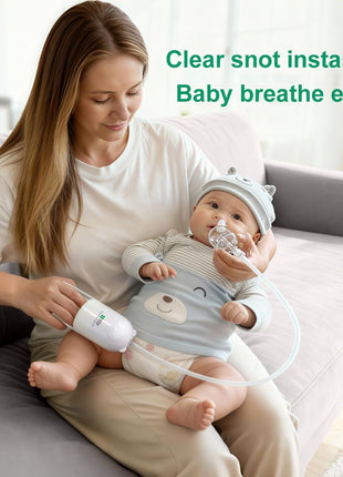 Baby Nasal Aspirator for Newborns & Toddlers – Manual Nose Sucker, BPA-Free Soft Silicone Tips, Anti-Reflux Design, Easy to Clean, with Storage Box & Booger Clip