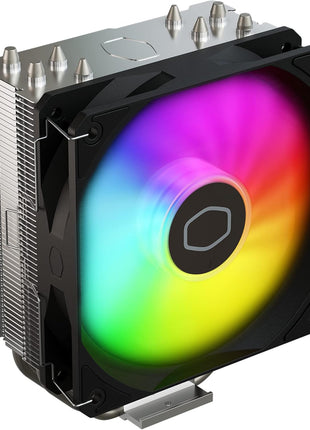 Cooler Master Hyper 212 Spectrum V3 ARGB CPU Air Cooler, 4 Heat Pipes | AMD AM5/AM4 & Intel LGA1851/1700 Support Cooler, Quiet Cooling, 120mm PWM Fan, ARGB, 152mm, Easy Installation
