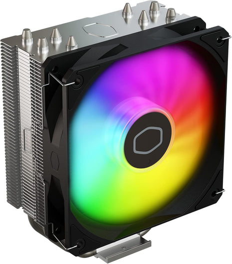 Cooler Master Hyper 212 Spectrum V3 ARGB CPU Air Cooler, 4 Heat Pipes | AMD AM5/AM4 & Intel LGA1851/1700 Support Cooler, Quiet Cooling, 120mm PWM Fan, ARGB, 152mm, Easy Installation