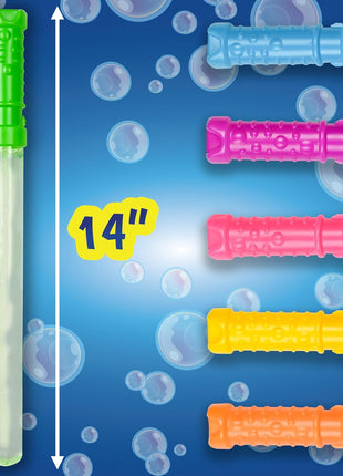 Sunny Days Entertainment Maxx Bubbles 4oz Bubble Wands – 6 Pack Bubble Wand Toy | Summer Fun, Outdoor Birthday Party Favors for Kids, 101799 Blue