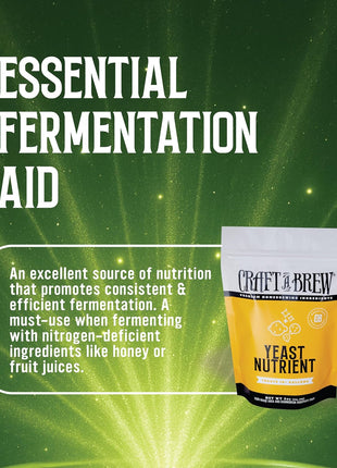 Craft A Brew   Yeast Nutrient   Food Grade   For Wine Making & Beer Brewing   Creates Nutrient Rich Environment For Yeast   2 oz Package