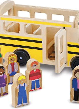 Melissa & Doug School Bus Wooden Play Set with 7 Play Figures