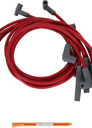 MSD 31409 Super Conductor Spark Plug Wire Set Red