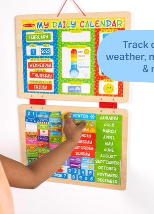 Melissa & Doug My First Daily Magnetic Calendar, Classroom Calendar for Kids Activities with Weather & Seasons, Preschool Toys for Girls & Boys Ages 4+