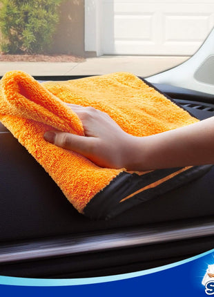MR.SIGA Professional Microfiber Towels for Cars, Scratch Free, 6 Pack | Dual-sided car washing and detailing towels, gold, 40 x 60 cm(15.7 x 23.6 inch)