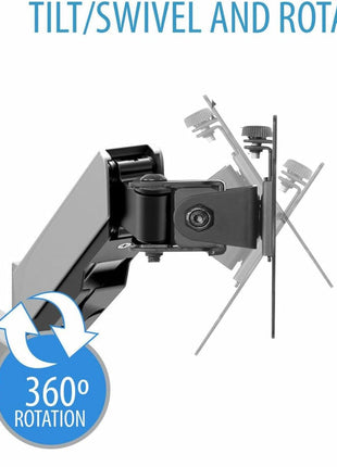 V7 DM1TA-1N -1E Touch Adjust Monitor Mount (VESA 75x75, 100x100, up to 8 kg per Display)
