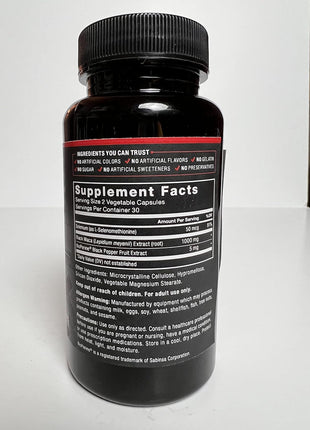 Force Factor Black Maca Root Vitality Supplement for Men with Superior Absorption and Power, Natural Maca Negra Extract, Fundamentals Series, 1000mg, 60 Capsules (Pack of 3)