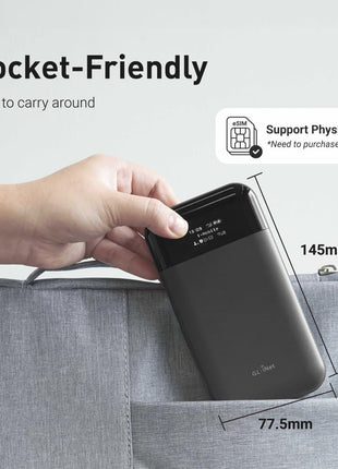 GL.iNet GL-E750V2 (MUDI) 4G LTE Portable Wi-Fi Hotspot for Travel | Mobile Hotspot Device, OpenWrt, OpenVPN, WireGuard, 7000mAh, Global Version