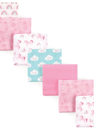 Luvable Friends Unisex Baby Cotton Flannel Receiving Blankets, Basic Elephant 7-Pack, One Size